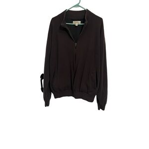 CABELA's Men's XL Cotton lined sweater jacket w/ ribbed collar, cuffs and waist